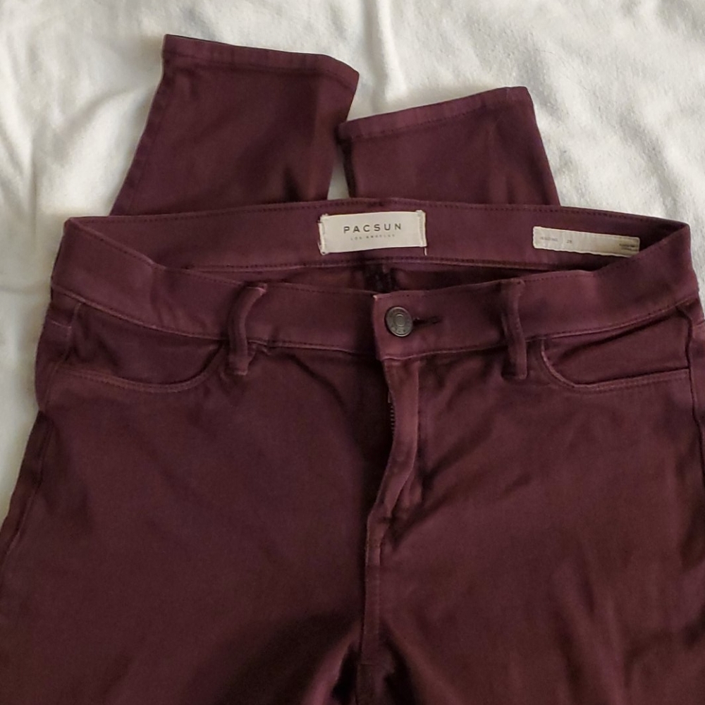 Wine purple color pacsun jeggings